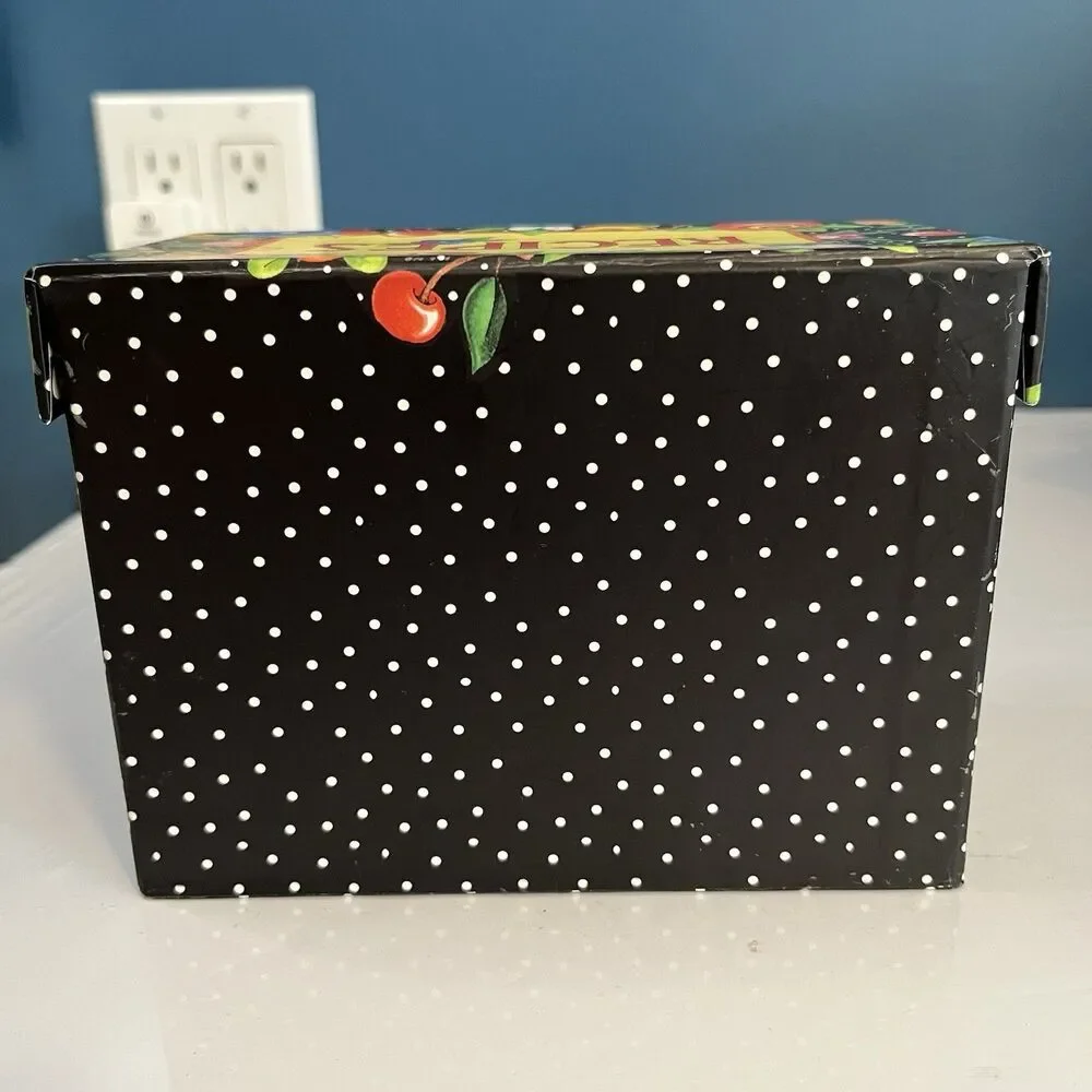 Mary Engelbreit Recipe Box Cherries 2009 Tabbed Dividers & Recipe Cards